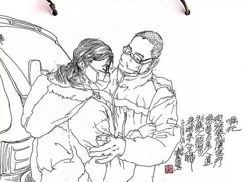 中新网浙传教师速写白衣天使定格战疫勇士最美瞬间