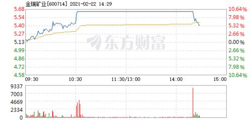 金瑞矿业2月22日快速回调