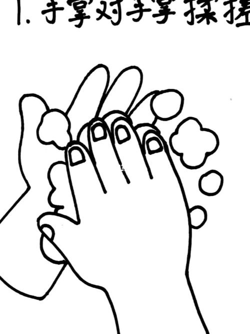 《洗手七步步骤图 》 简笔画_简笔画_绘画_创意画_人文_绘画
