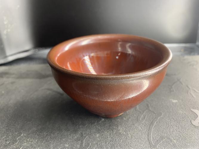 建阳柴烧建盏铁胎火凤凰功夫茶杯主人杯