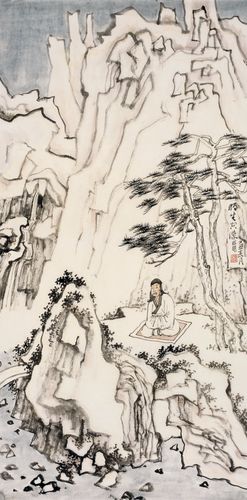 金心明《独坐空蒙》68cm×33cm - 观境·70后山水画家邀请展 - 相册