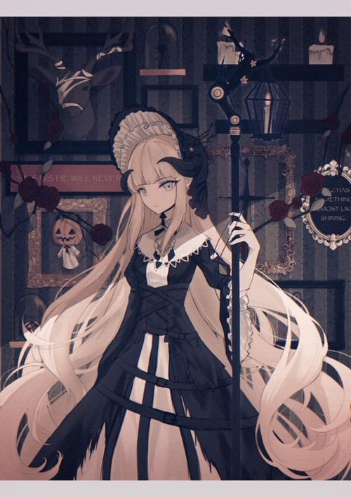 冷艳的二次元哥特少女不屑的表情下深埋着孤独