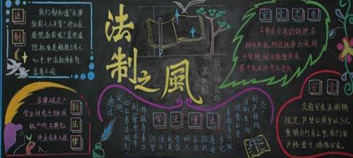 小学生法制宣传黑板报图片-争做守法小公民