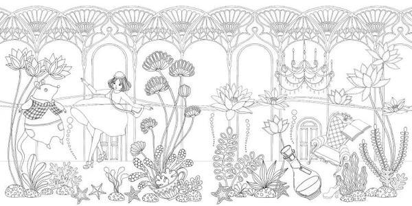 涂鸦本儿童宝宝涂色画画本创意填色板成人手绘解压的