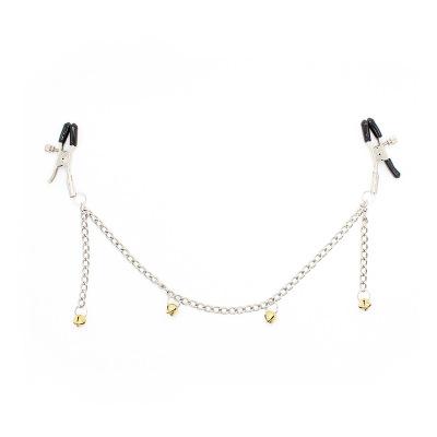 工厂直销情趣用品代发金属铁链乳夹带金色铃铛夹调情女用成人器具