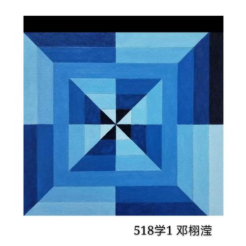 优秀作业:518学前专业——色彩构成——明度推移