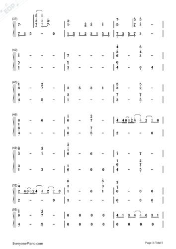 everythingsalright游戏去月球tothemoon插曲双手简谱预览3
