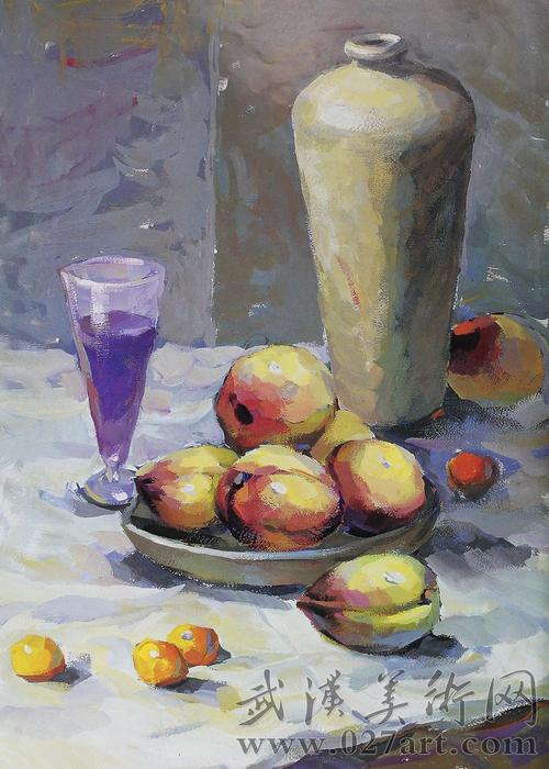 水粉静物作品图片色彩静物美术作品欣赏1530090