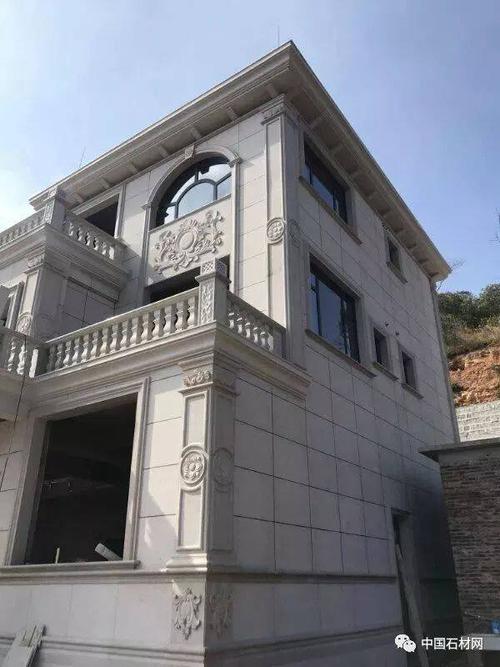 上百张最新石材别墅外墙干挂实拍图分享,让你一次看个够