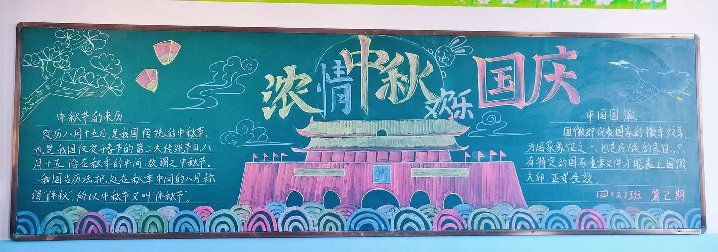 庆国庆·迎中秋——中畈中心小学举行国庆节主题黑板报评比活动