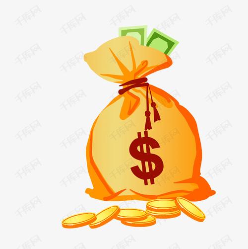 美元符号的钱袋子插画