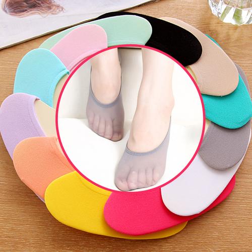 10双装春夏船袜超浅口隐形袜子女天鹅绒露脚踝排汗吸湿糖果色低帮