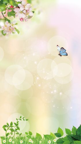 唯美春天促销花卉h5背景素材