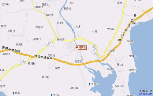 福建诏安县地图