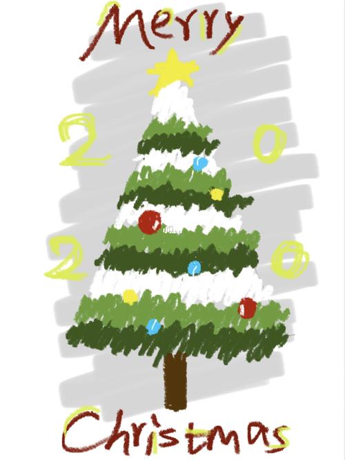 一起用手机备忘录画圣诞树90吧!