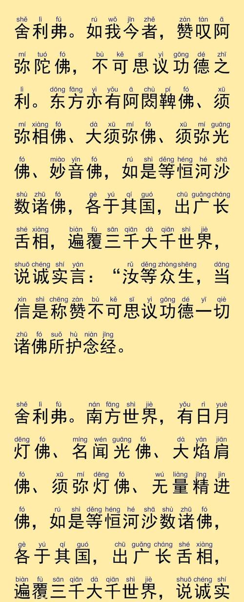 《佛说阿弥陀经》简体注音版(附音频)