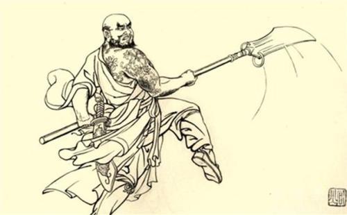 水浒传手抄报鲁智深简笔画