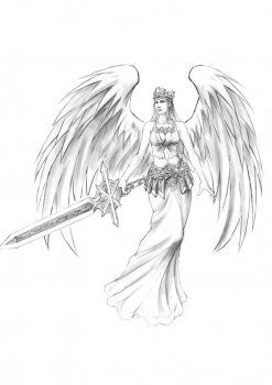 堕落天使简笔画