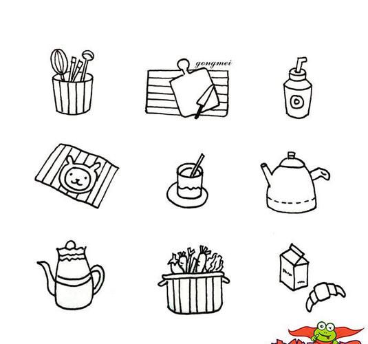 生活用品怎么画简单,常见生活用品简笔画大全