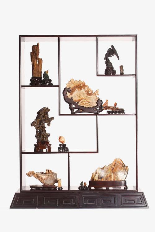 奇石展架摄影图片