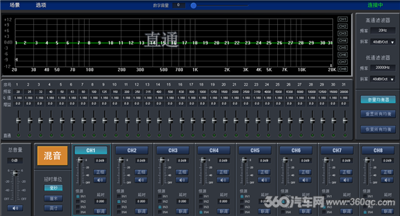dsp:更纯粹更专业的音频处理器  d408可为8声道每通道进行独立31段eq
