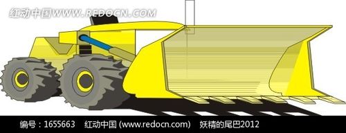 一部大型推土车