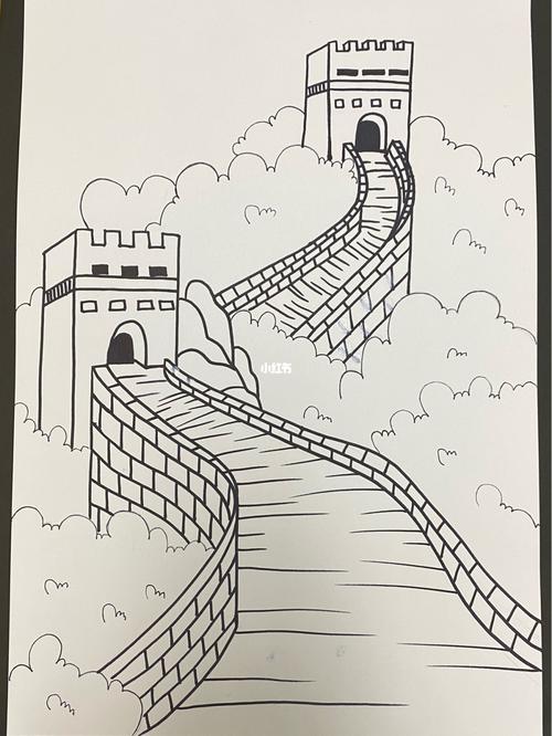 儿童画万里长城_儿童画_文化_绘画