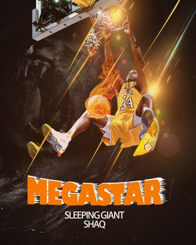 【平面 ps.01】奥尼尔扣篮合成