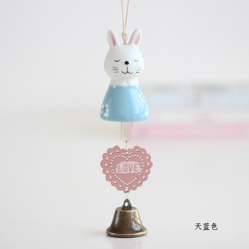 手工小兔子风铃陶瓷门饰窗饰可爱挂饰装饰铃铛家装修挂件学生宿舍
