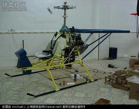 超牛国产钢管diy直升机,载人飞行(转)