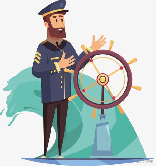 卡通船长png素材透明免抠图片-卡通手绘