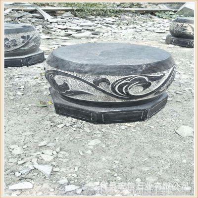 仿古建青石柱墩石 宏信石雕 厂家供应优质 青石头花岗岩柱顶石
