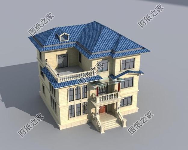 坡屋顶三层别墅造型更丰富冬暖夏凉好帮手