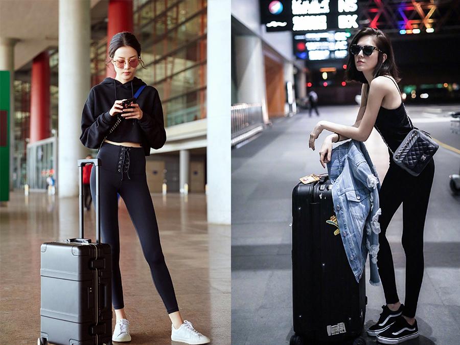 165cm许玮甯穿紧身裤,挑战170cm李溪芮,哪位腿精更会穿?