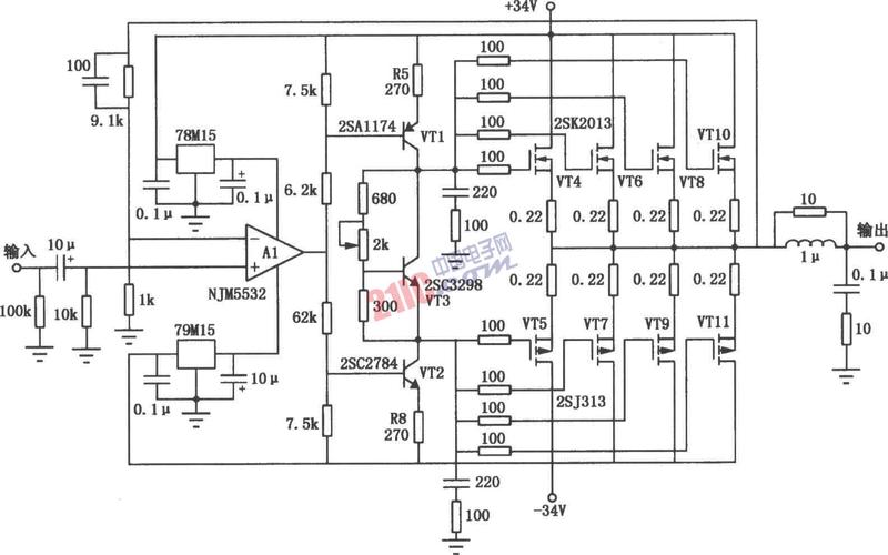50w音频功率放大电路