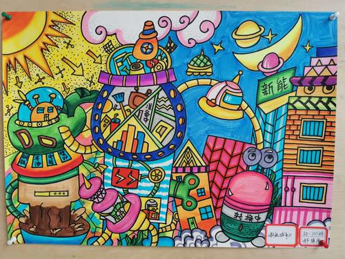 2019年淮阴中学开明校区"筑梦 中华"科学幻想绘画优秀