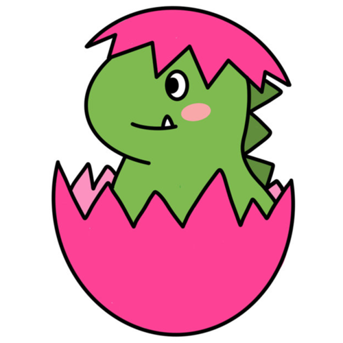 一端朝另一端画一条曲折的线条,注意线条的波折程度,形成蛋壳的下部分