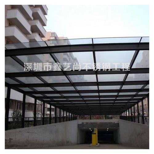 厂家生产定制优质玻璃雨棚地下车库入口雨棚钢结构雨棚定做