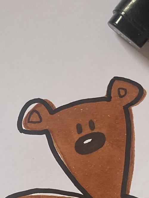 9.18|马克笔简笔插画作品|憨豆先生的泰迪熊