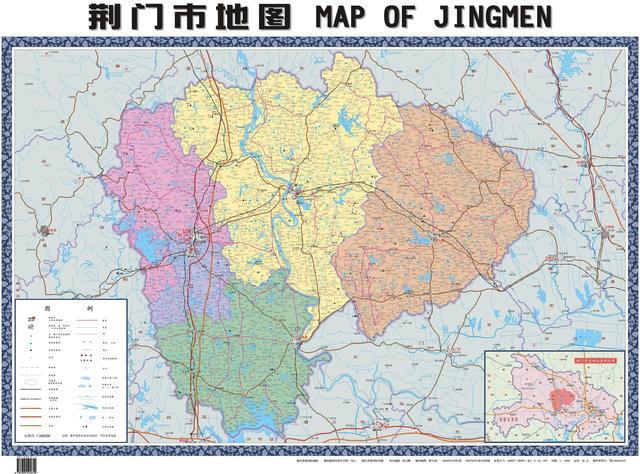 荆门市地图(挂图)