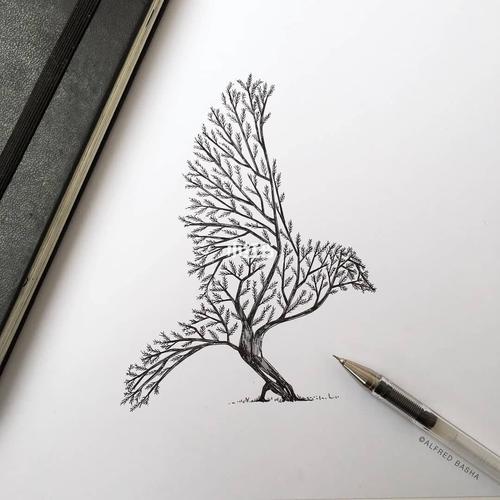 创意课件素材:不一样的树_绘画_联想怎么样_画画_植树