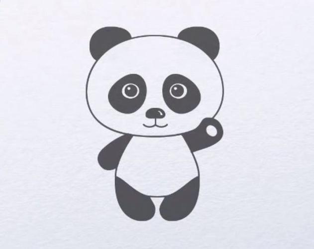 素描熊猫的图画50张可爱的小白熊