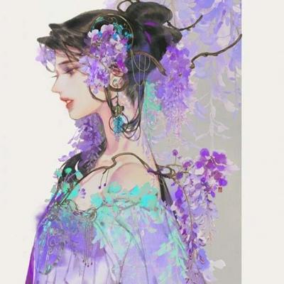 仙气干净女头动漫自然美女  名花有主 卡通头像-第1张
