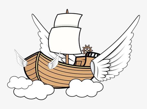 关键词 : 帆船,卡通,白色的,翅膀