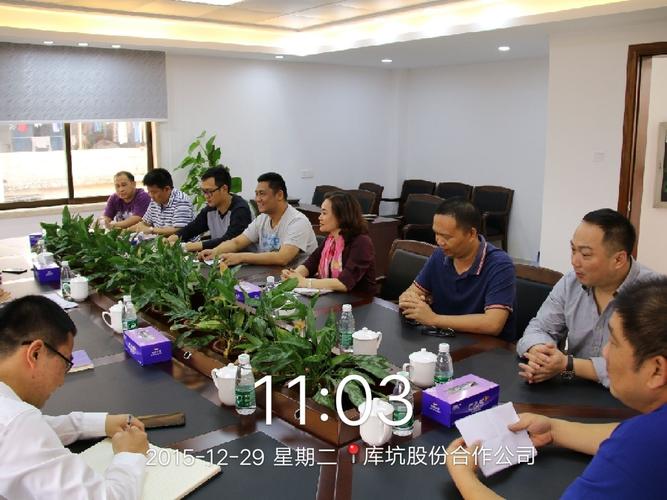观澜街道党工委委员黄燕同志率队到库坑股份合作公司调研