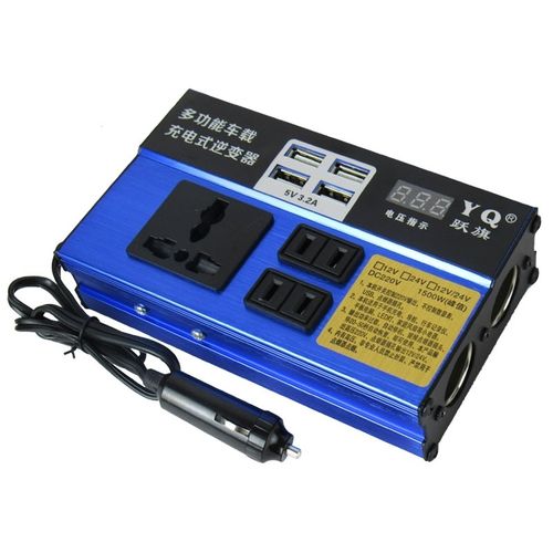 12v转220v逆变器,48v变220v大功率逆变器 1500w12v24伏转220v转换器车内小车点器充电车载逆变器车用货车 a铝壳