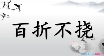 请用毛笔给我写"百折不挠"这个词 要正楷柳体的