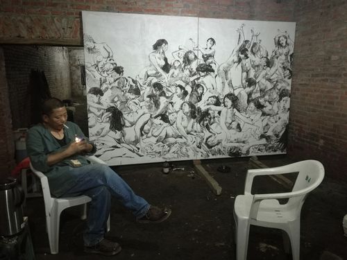 深化《靖康之耻》十八联油画开始创作了