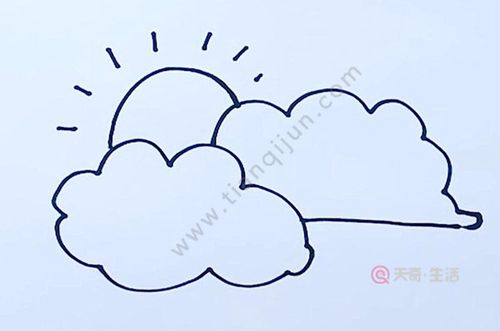云朵简笔画 云朵简笔画带颜色
