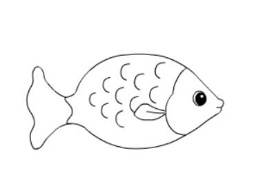 儿童简笔画教程:鱼儿简笔画图片【动画步骤】